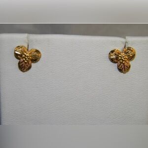 Pair of Black Hills Gold Post Earrings
